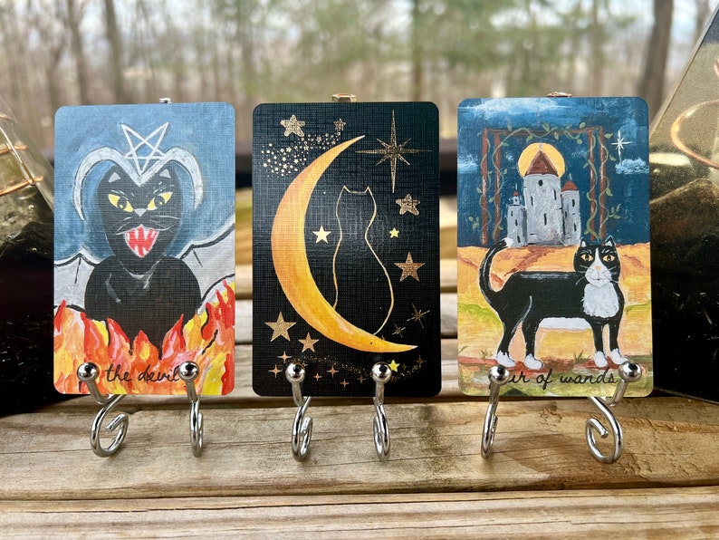 Cat Folk Tarot Limited Edition Tarot size and Green Bridge Size Tan Bag image 10