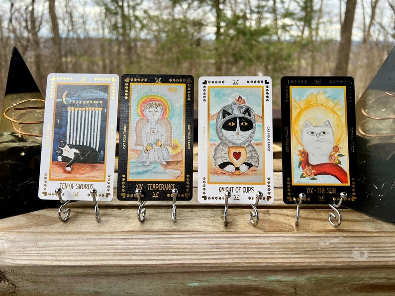 Cat Folk Tarot Limited Edition Tarot size and Green Bridge Size Tan Bag image 3