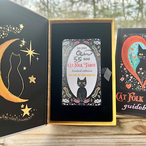 Cat Folk Tarot Limited Edition Tarot size and Green Bridge Size Tan Bag image 9
