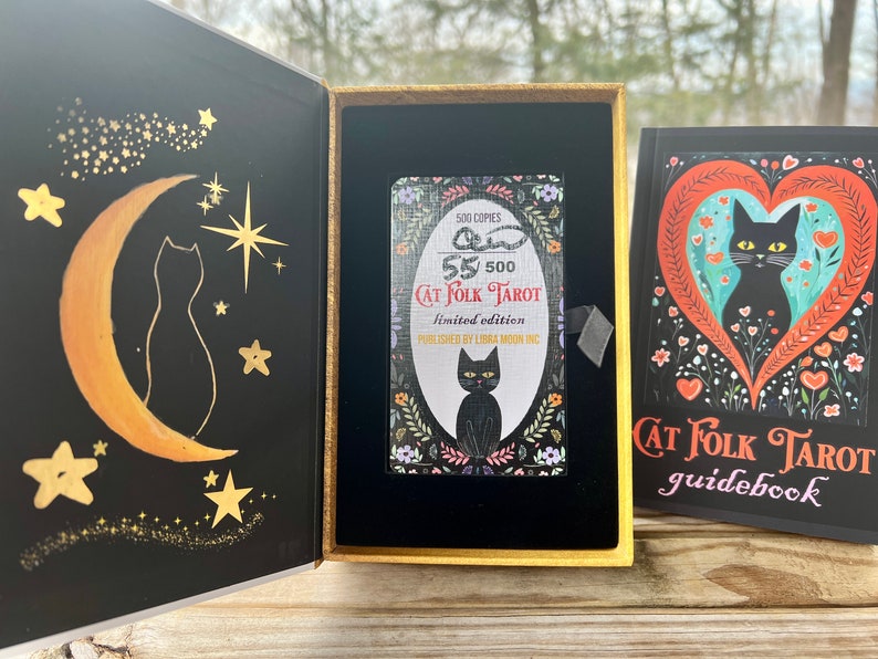 Cat Folk Tarot Limited Edition Tarot size and Green Bridge Size Tan Bag image 9