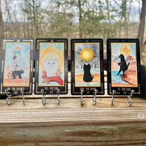 Cat Folk Tarot Limited Edition Tarot size and Green Bridge Size Tan Bag image 7