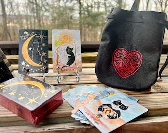 Cat Folk Tarot Red Bridge Size