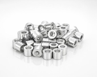 Aluminum Swage Stops for 1/8" Wire Rope Cable: 100, 200, 500 and 1000 pcs