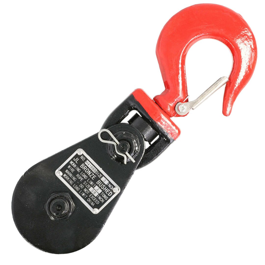 thumbnail image 2 of Two 3-Ton Snatch Blocks For Wrecker, Tow Truck, Rollback – Heavy Duty 2 of 4