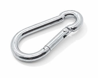 Carabiner Clip Snap Hook Spring Loaded Steel Karabiner Carabiner Carbine Size 3/16", 1/4", 5/16", 3/8", 1/2"