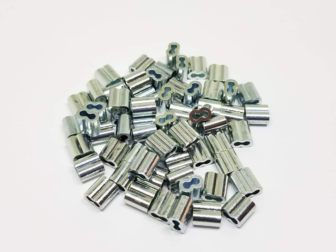 Zinc Plated Copper Aluminum Sleeves Clip Crimps for Cable Size 1/4