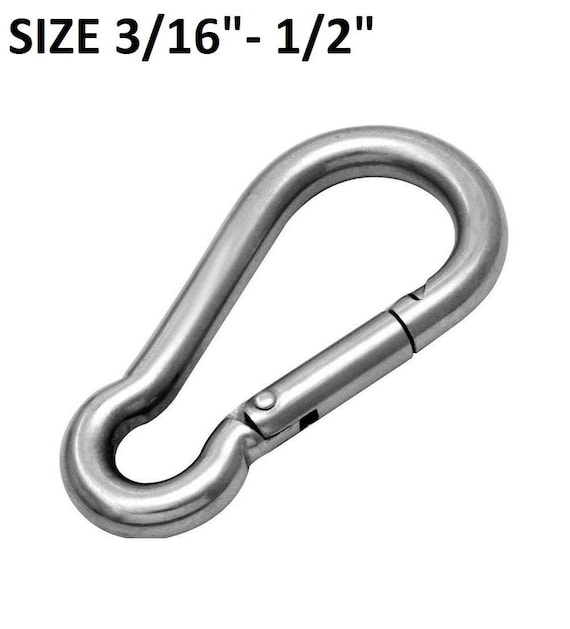 Carabiner Clip Snap Hook Spring Loaded Steel Karabiner Carabiner