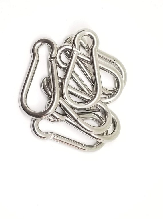 4 Inch T316 Stainless Steel Spring Snap Hook Carabiner, Set of 10 -  UK