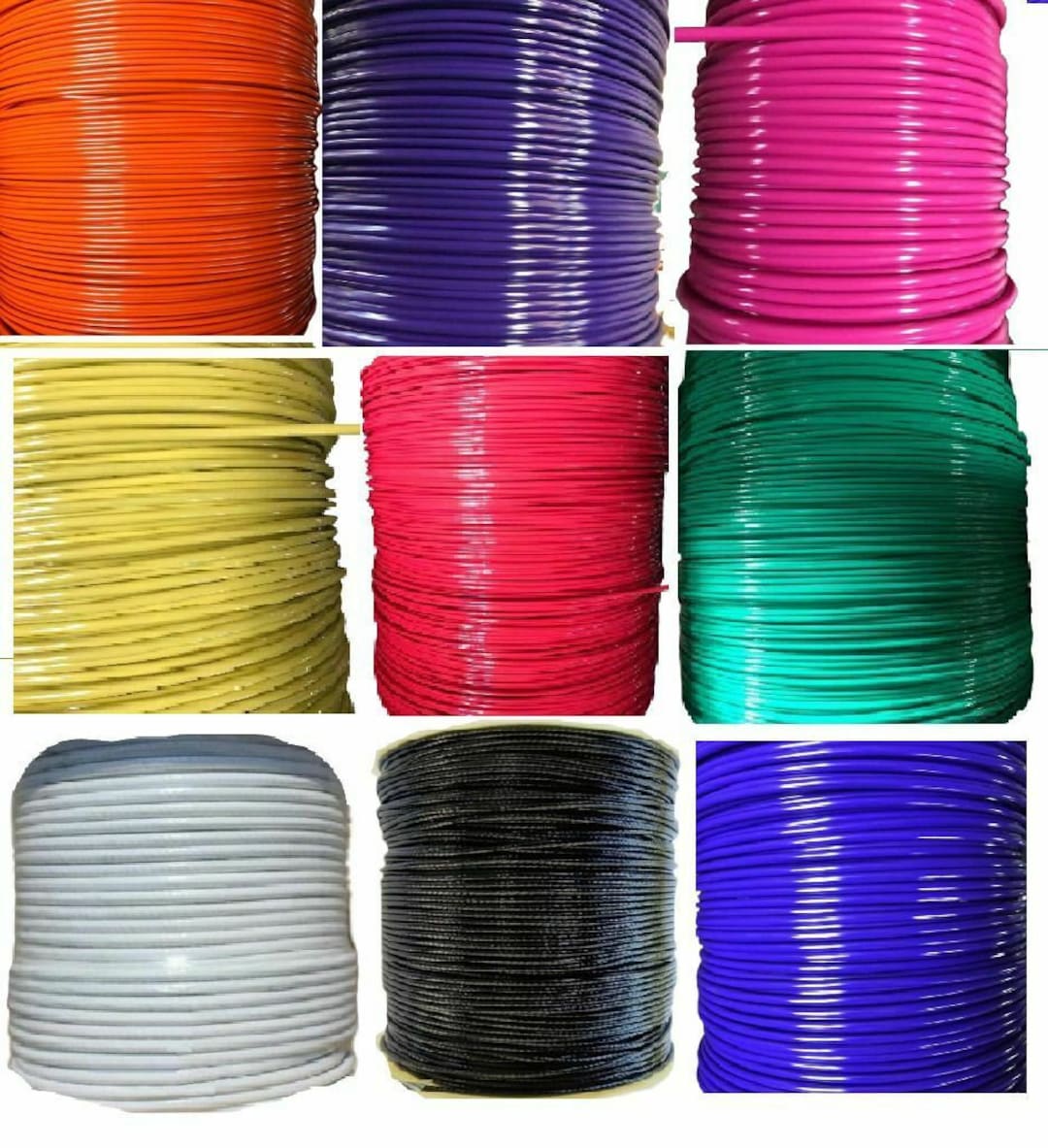 COLOR Vinyl Coated Wire Rope Cable,1/8 3/16 7x7 Cable Etsy