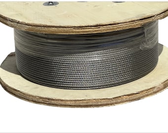 T316 Stainless Steel Cable 1/8" 7x19 Steel Wire Rope Cable Railing Decking