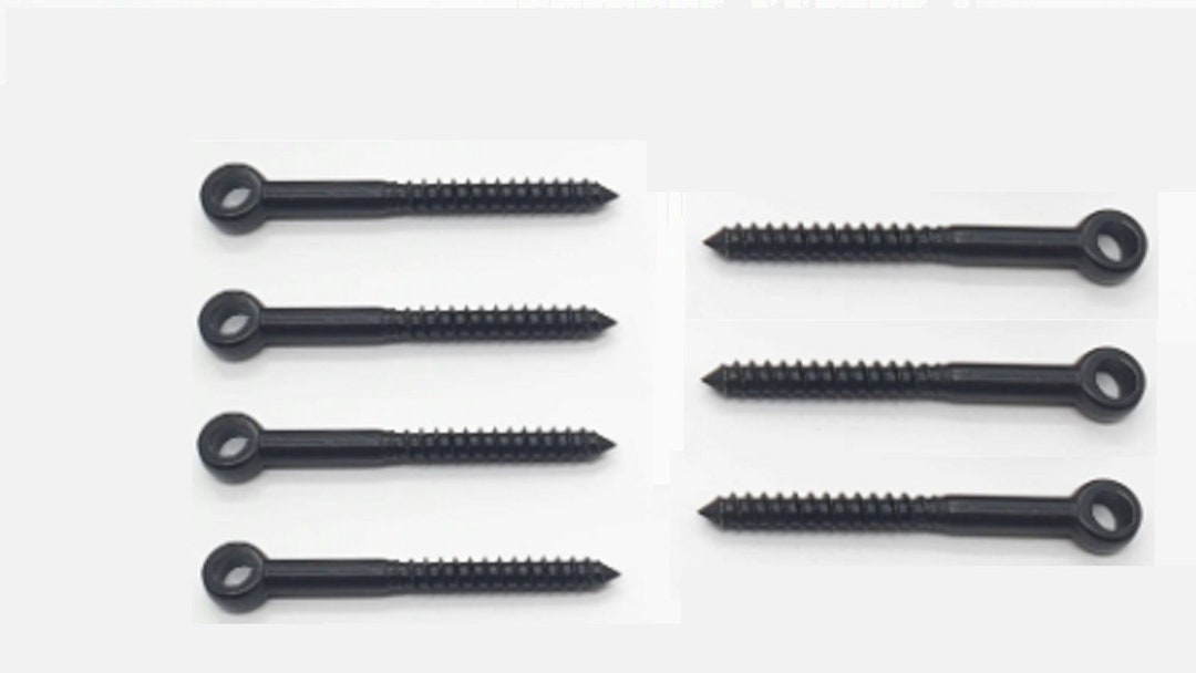 7 Pcs Black Oxide Eye Bolt T316 Stainless Steel Wood Screw Threaded Pin