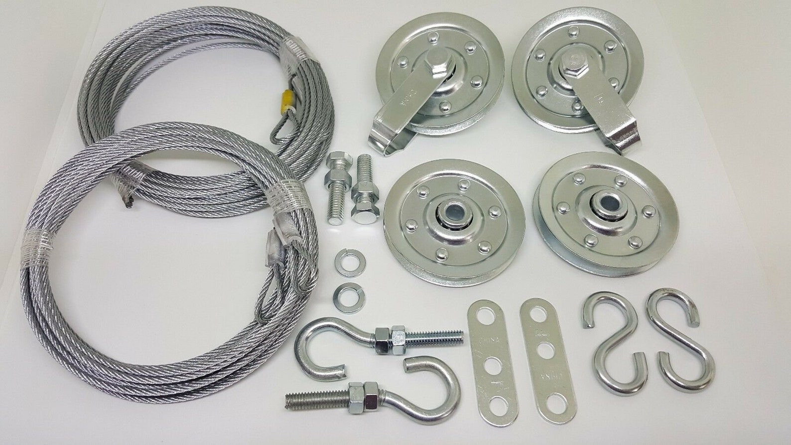 Garage Door Extension Spring Pulley Sheave Kit & SAFETY CABLE Fast