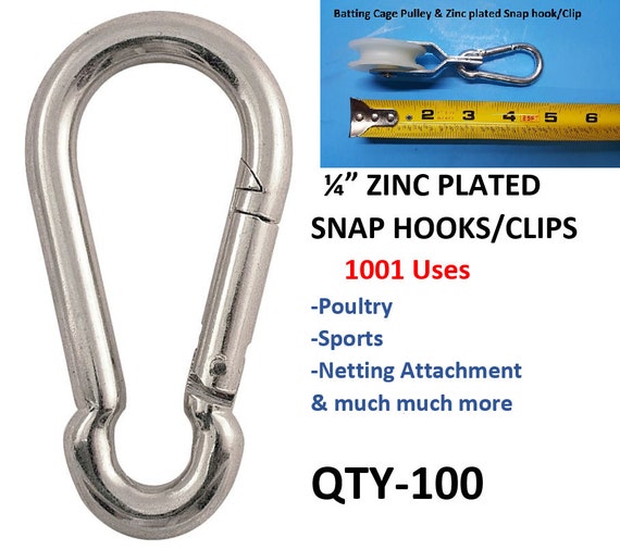 4 Inch Spring Snap Hook 304 Stainless Steel Quick Link Snap Hook Clips 2 Pcs