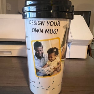 Template for Dollar Tree Design Your Own 17 Oz Travel Mug ** DIGITAL ...