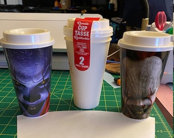Dollar Tree Template to sublimate travel coffee cups