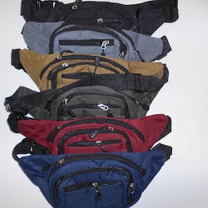 Waterproof Fanny Pack 4 Pockets Unisex Travel Waist Bag image 1