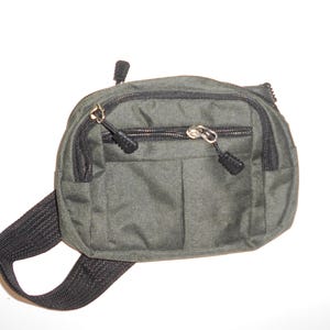 Waterproof Fanny Pack 4 Pockets Unisex Travel Waist Bag Dark Sage