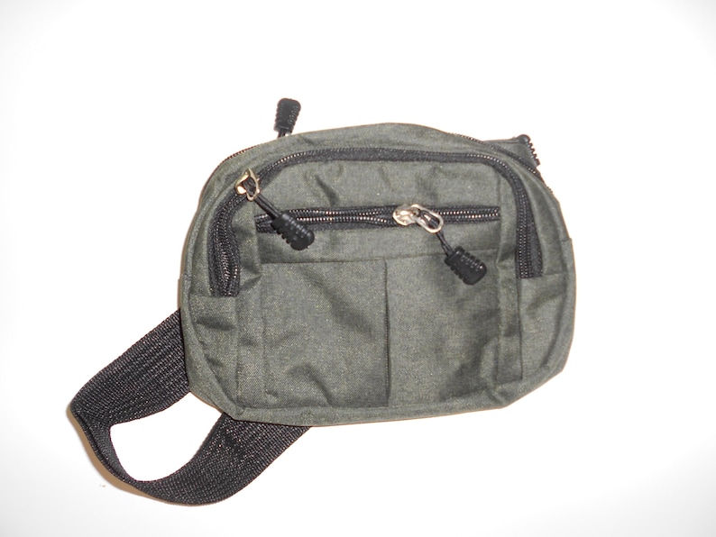 Waterproof Fanny Pack 4 Pockets Unisex Travel Waist Bag Dark Sage