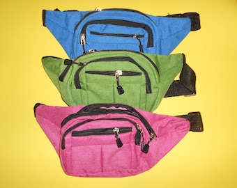Colorful Fanny Pack Waterproof Unisex Waist Bag 4 Pockets
