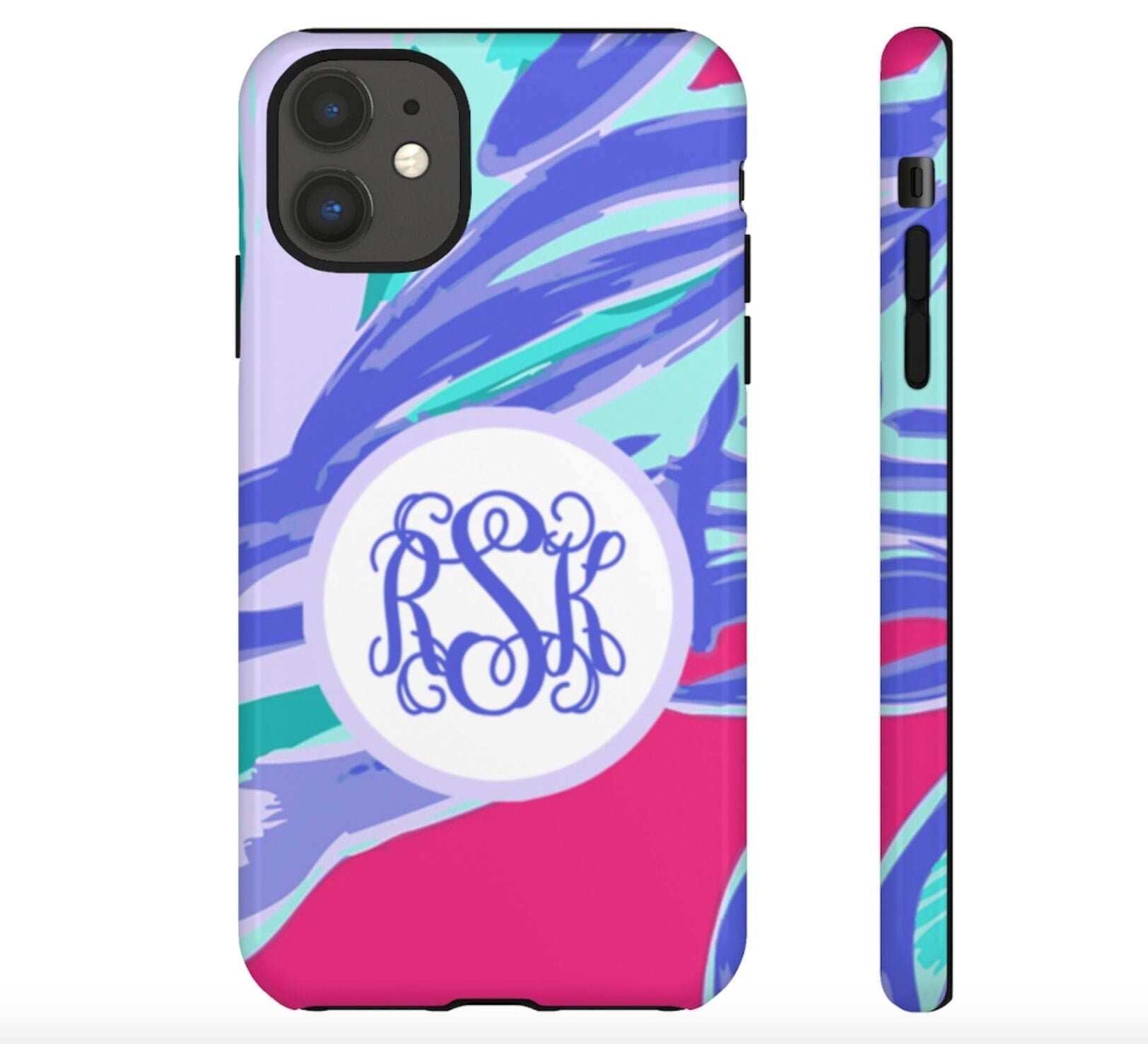 Patterned Monogram Phone Case Pattern Phone Case Etsy UK