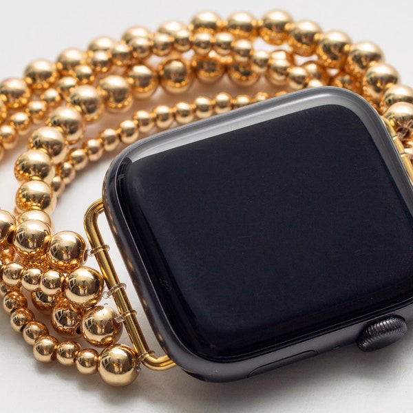 Gold Beaded Bracelet Apple Watch Band - Replacement Band for Apple Watch - Bracelet Style Apple Watch Band Replacement