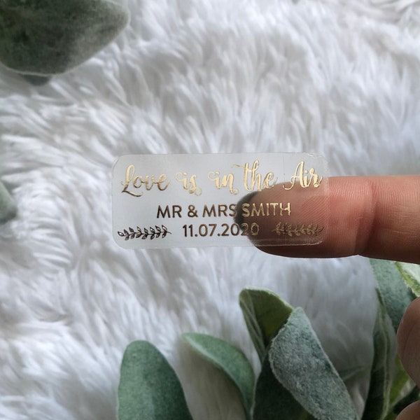 Foil Wedding Favor Labels - Foil Sticker for Wedding Bubbles - Bubble Wand Foil - Party Favor Label - Gold Foil Rose Gold Foil Silver Foil