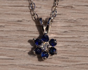 Vintage Sapphire and Diamond Necklace