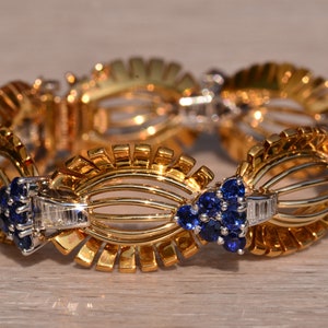 Retro Era Tiffany and Company Sapphire and Diamond Bracelet image 1