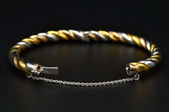 Multicolored Twist Bangle in Sterling Silver - image 3