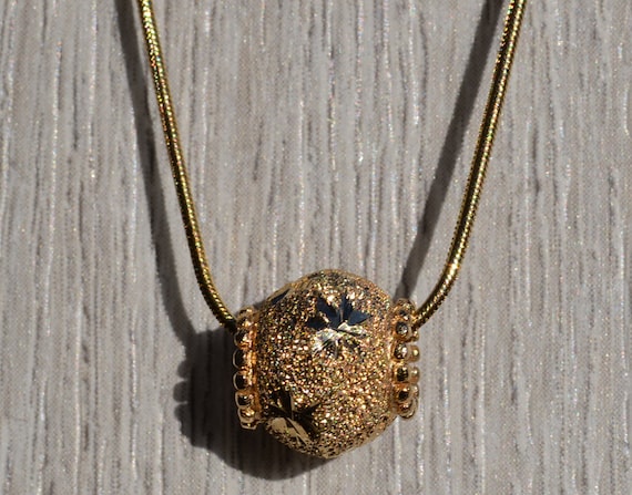 Diamond Ball on Chain Necklace