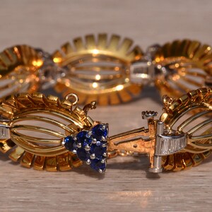 Retro Era Tiffany and Company Sapphire and Diamond Bracelet image 9