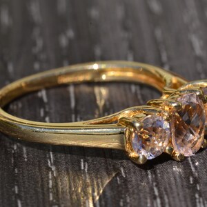 Checkerboard Cut Morganite Ring image 5