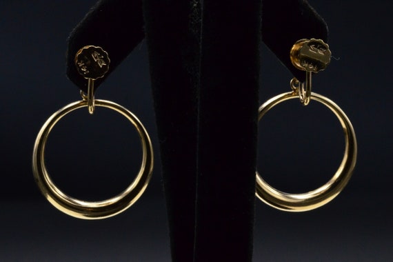 Yellow Gold Statement Earrings - image 3