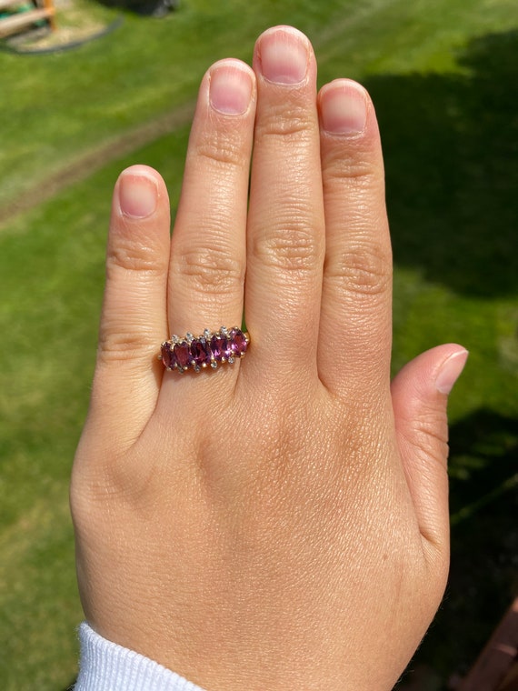 Pink Tourmaline and Diamond Ring - image 7