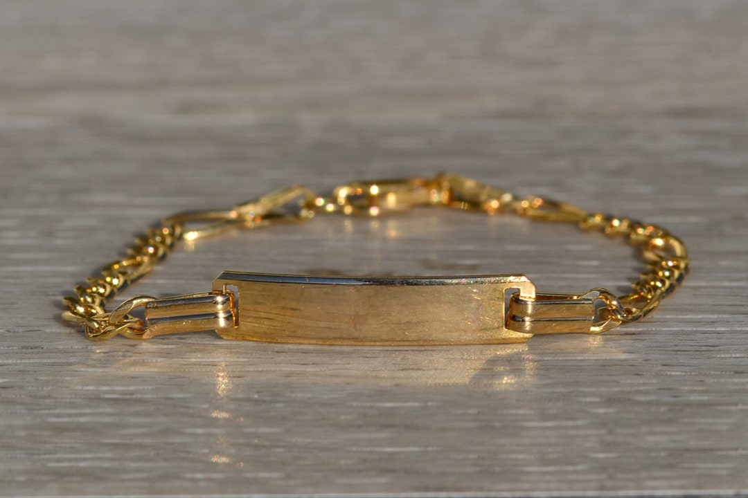 Follow Your Heart, Baby/Children's Engraved ID Bracelet for Girls - 14K Gold