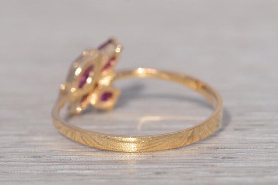 Simple Ruby Ring in Yellow Gold - image 3