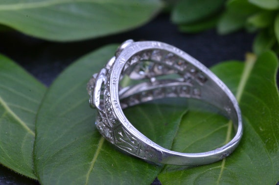 Edwardian Era Chunky Diamond East To West Ring - image 4