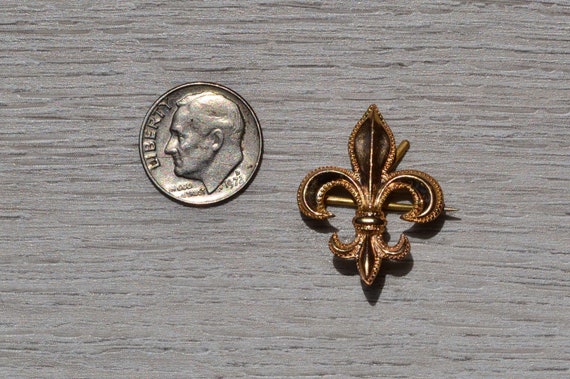 Gold Filled Fleur de Lis Pin/Pendant - image 1