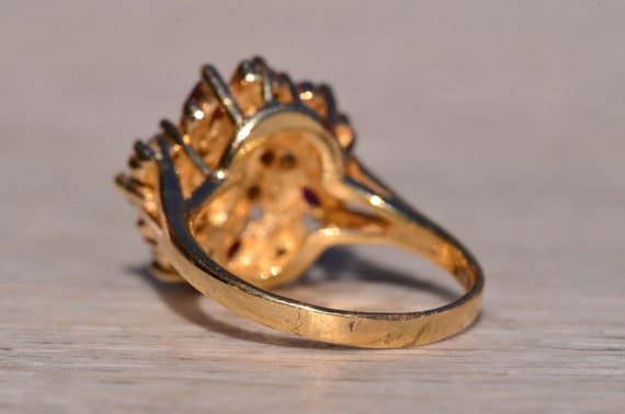 Ruby & Diamond Spiral Ring - image 3