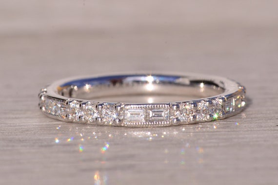 Gabriel and Company Signed Band with Natural Diam… - image 2