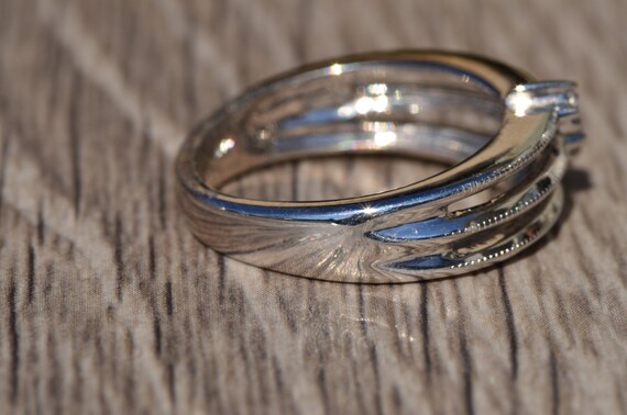 Stack-able Three row Diamond Ring - image 3