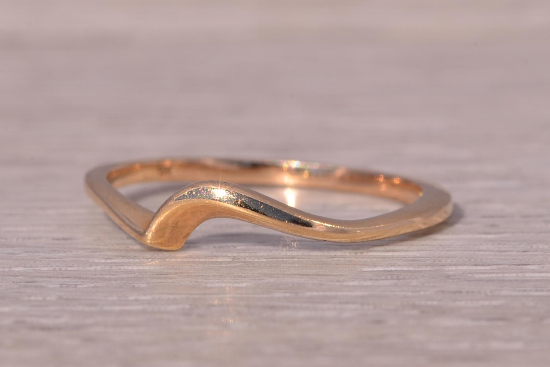 Yellow Gold Wave Ring - Etsy