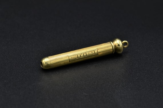 Antique 14 Karat Yellow Gold Engraved Mechanical Pencil - Etsy