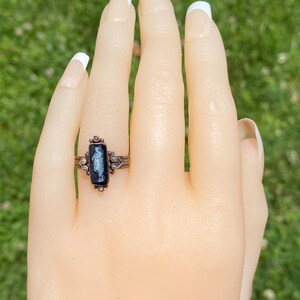 Anello antico con cammeo e perle in oro rosa immagine 7
