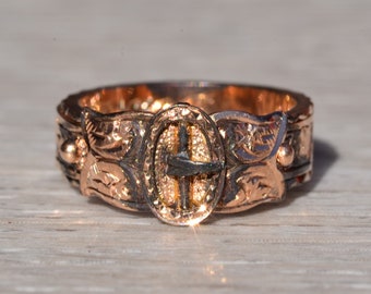 Ladies Antique Victorian Mourning Ring Which Opens and Closes in Rose Gold