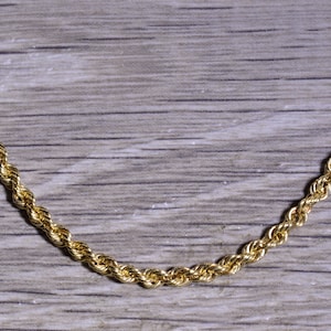 Men&#39;s 18 Inch Solid Rope Chain in 14K Yellow Gold