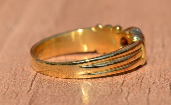 Modernist Ring Bezel set with Ruby - image 4