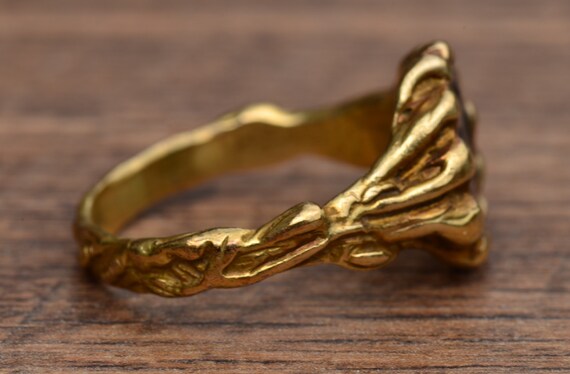 Signed Ring set with Ancient Coin Motif in 18 Kar… - image 3