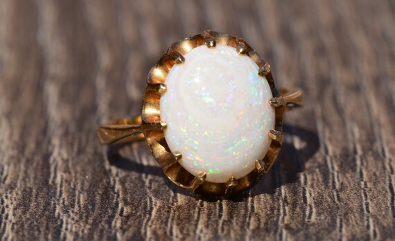 Signed Australian Opal Ring - image 6