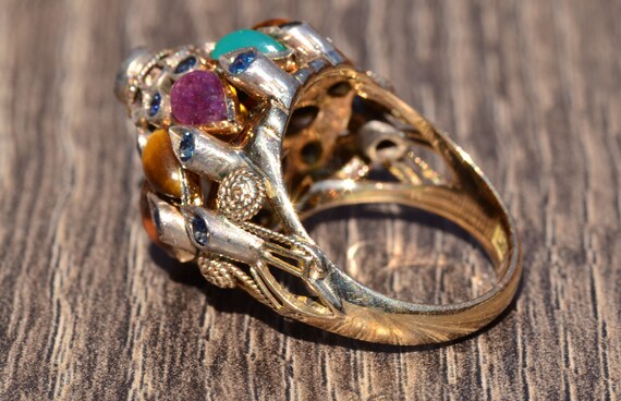 Antique Princess ring set with Sapphire Center - image 5